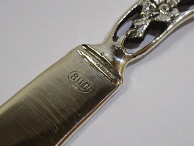 楽天市場】シルバーバターナイフ 紋章柄 6本セット 送料込み : 輸入