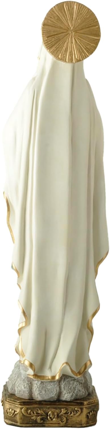 楽天市場】高さ約38cmルルドの聖母像マリア台座付き彫像置物カトリック