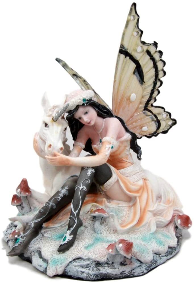 楽天市場】茸の苗床で珍しい白いユニコーンと冬の雪の蝶の妖精