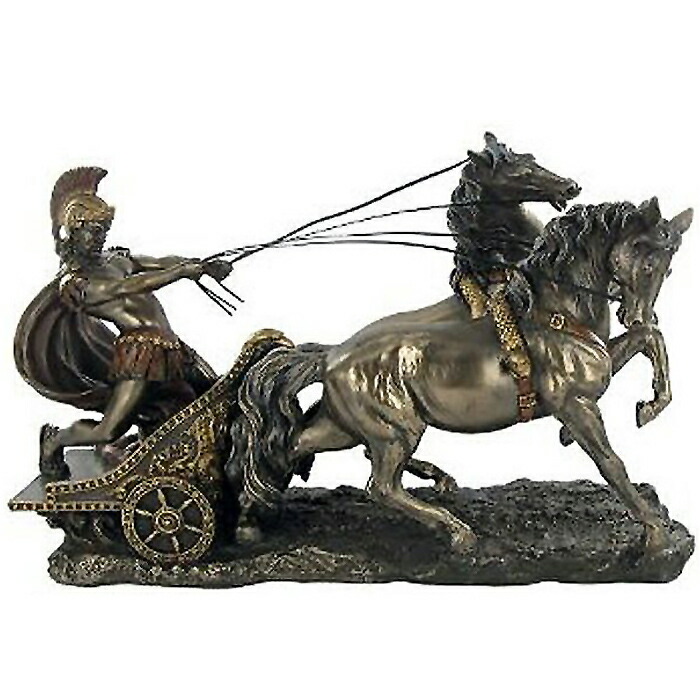 楽天市場】ローマ時代のチャリオット（戦闘用馬車）ブロンズ風仕上げ
