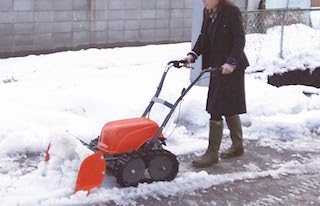 KOSHIN プレード型充電式除雪機オスカルSR-350 予備バッテリー付