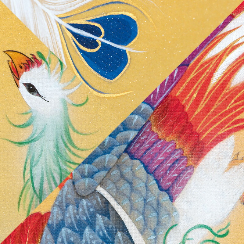 楽天市場】鈴木優莉 肉筆 絵画『 和貴鳳凰 』額装 日本画家 天皇 皇后