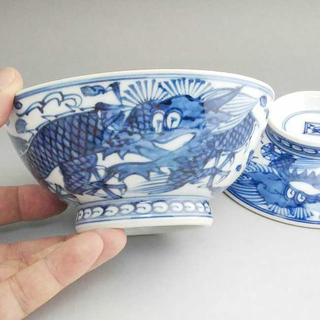 楽天市場】京焼 清水焼 平八龍ご飯茶碗 蓋付 大 : 京焼清水焼専門店 松韻堂