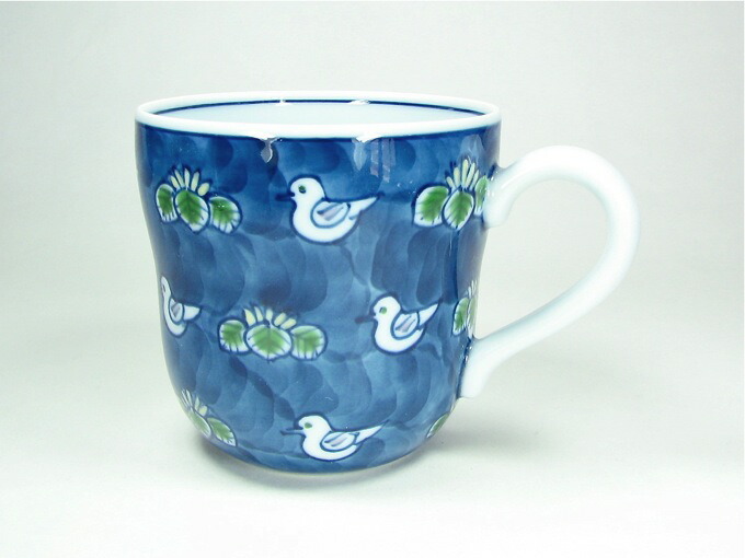 楽天市場】【有田焼】【源右衛門窯】 染錦水鳥図マグカップ【源右衛門