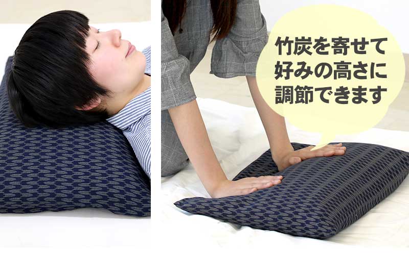 楽天市場】快眠の竹炭まくら 消臭 調湿 かため 竹炭 枕 ピロー たけ