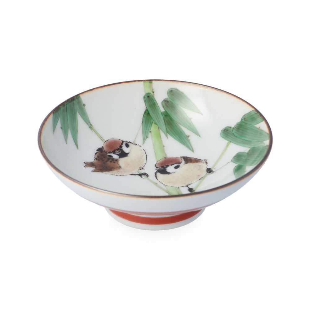 楽天市場】九谷焼 盃 竹雀図（縦）/中村陶志人＜酒器 盃 ぐい呑 人気