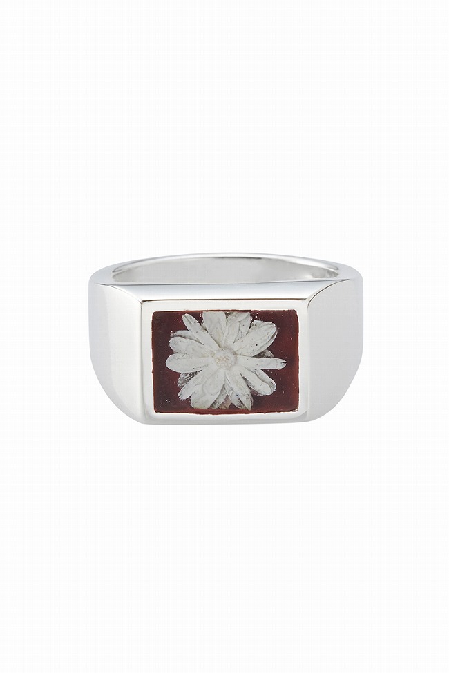 楽天市場】XOLO(ショロ) Signet Ring with Bordeaux Flower シグネット