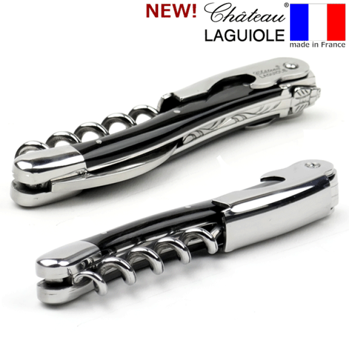 楽天市場】【送料無料】_シャトーラギオール ブラック ソムリエナイフ