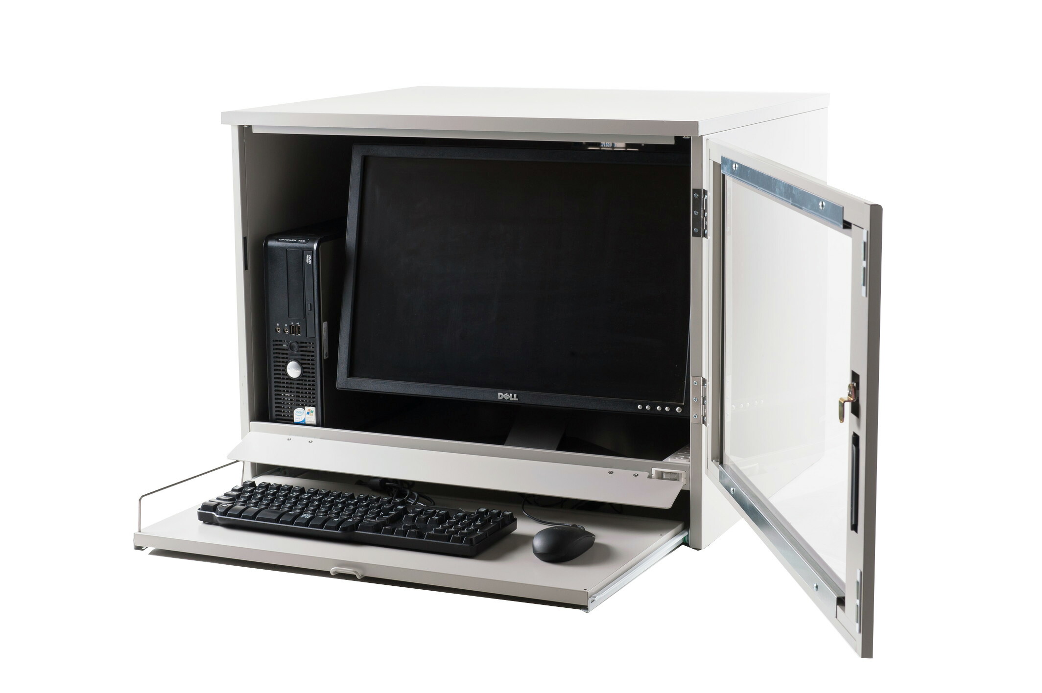 楽天市場】防塵ラック Tidy Box 26D W ライトグレー PCケース ホコリ