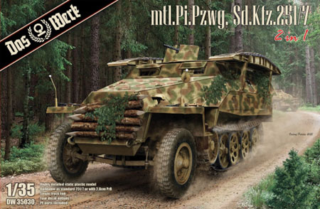 ダス・ヴェルク 1/35 Sd.Kfz.251/7 D型 戦闘工兵車 2 in 1【USCDW35030