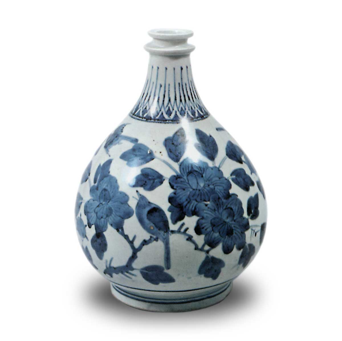 染付 牡丹鳥文 瓶 | 鶴田 純久の章 お話