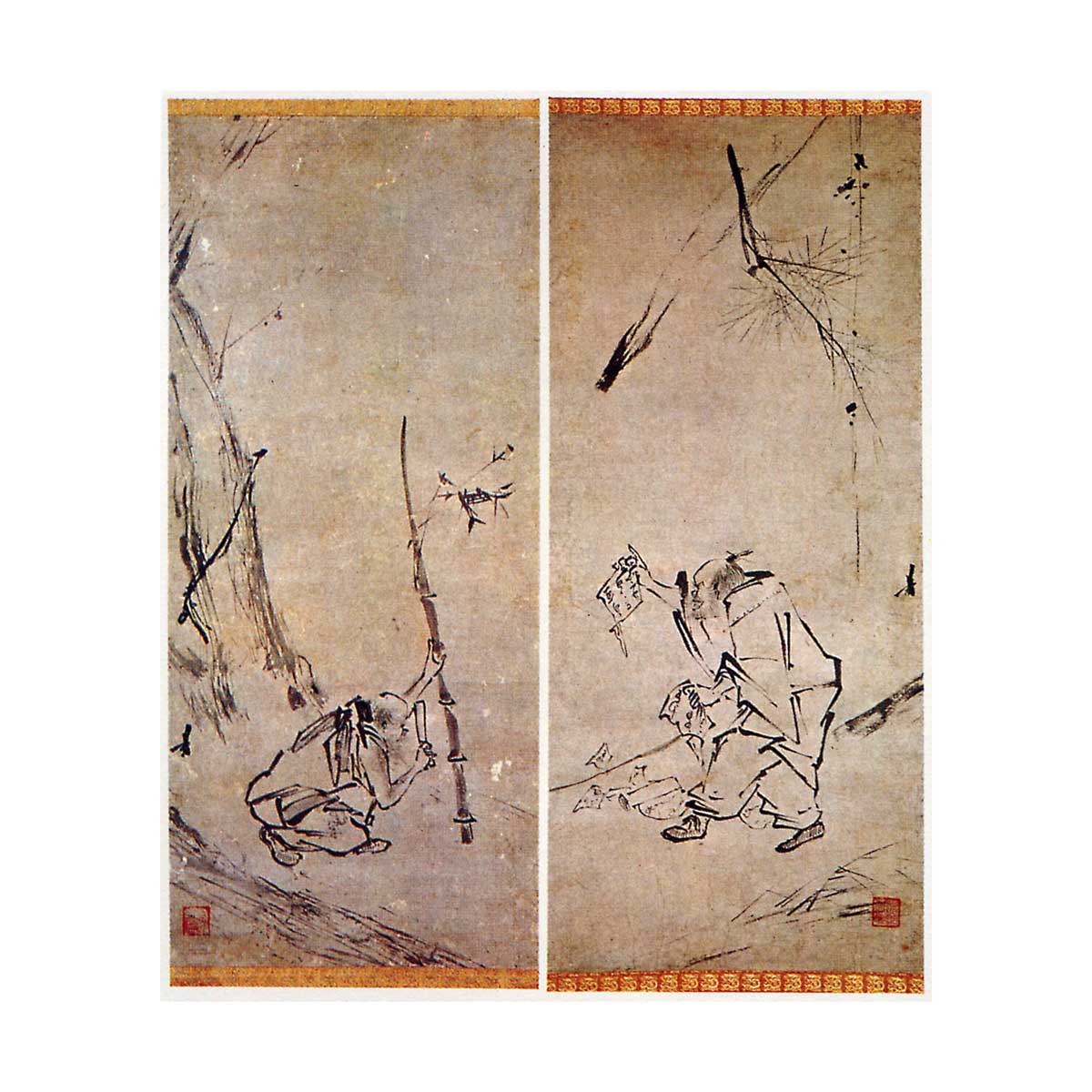 六祖破経・截竹図 ろくそはきょう・さいちくのず | 鶴田 純久の章 お話