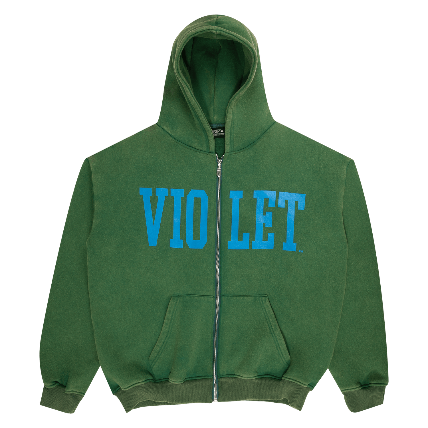 VIOLET x David Enth Zip Hoodie - Green