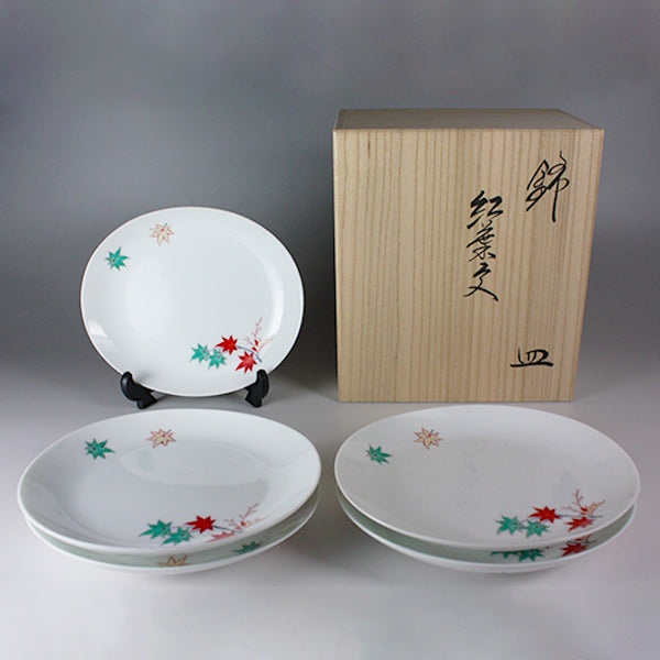 柿右衛門窯 錦紅葉文皿 (五客組） – ギャラリー一番館オンラインショップ