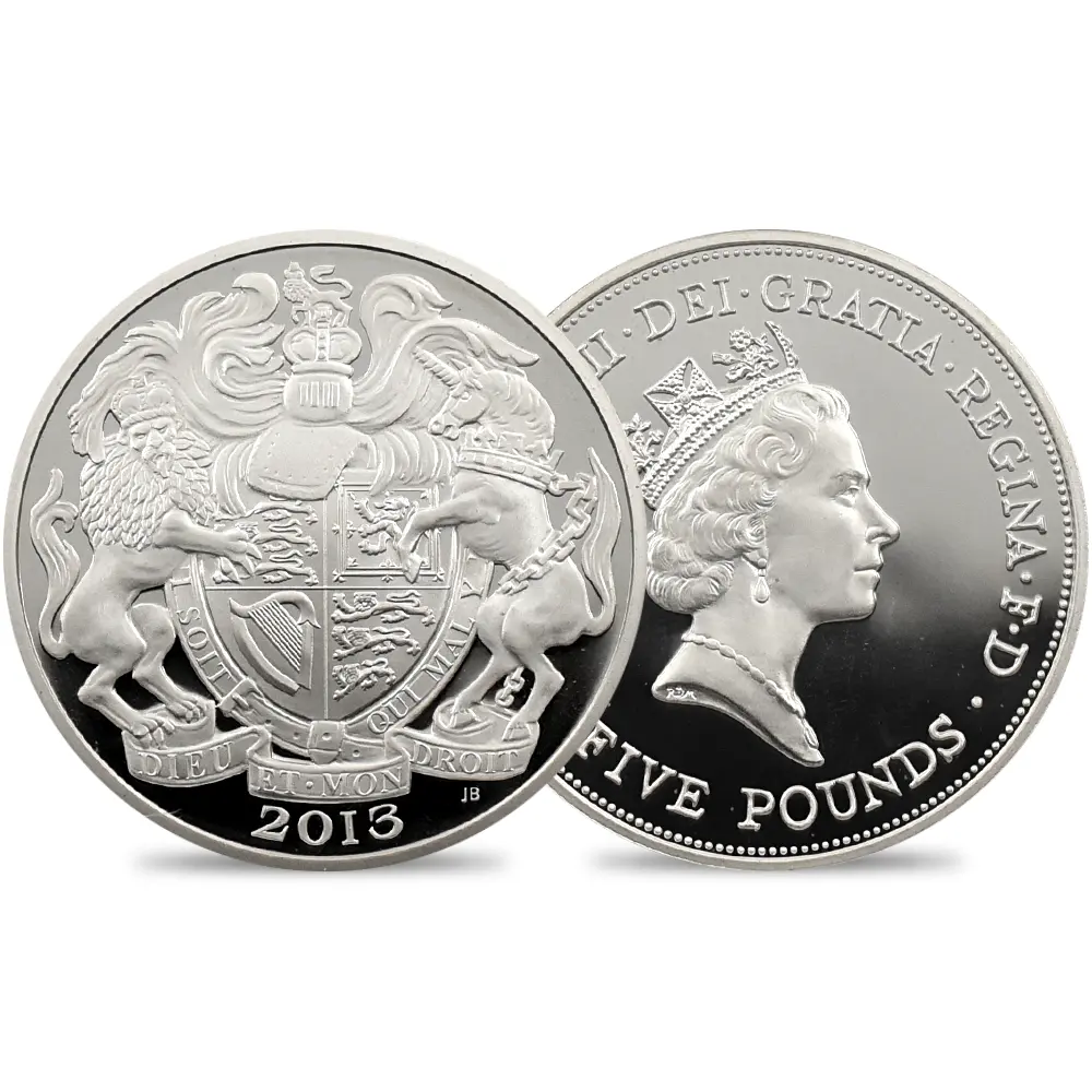 2013 エリザベス2世 ミドルエリザベス 戴冠60周年記念 5ポンドピエ