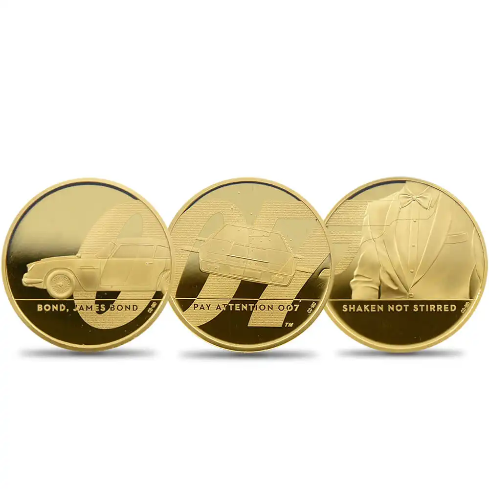 2020 エリザベス2世 007 ジェームズ・ボンド 200ポンド2オンス金貨 3点