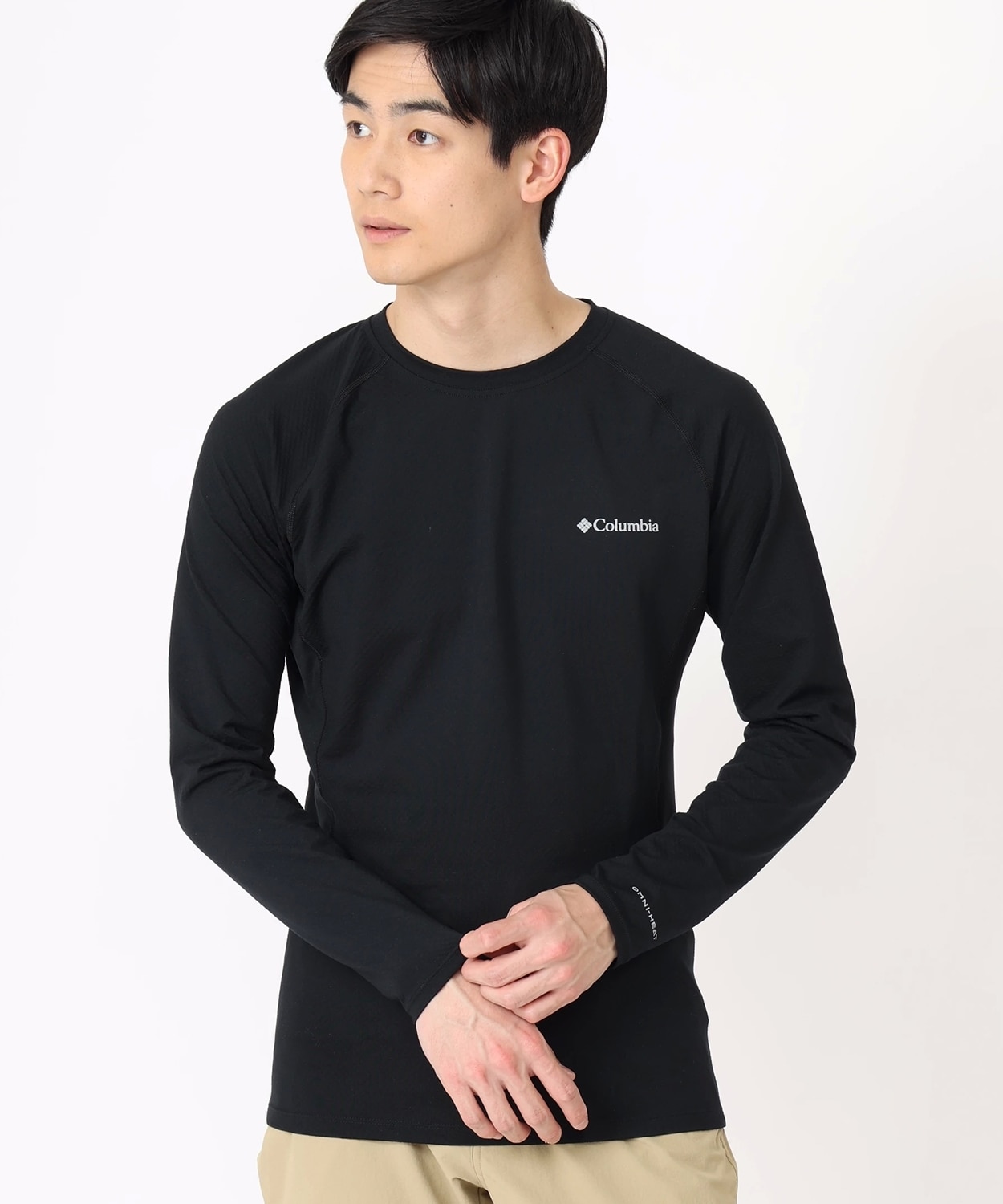 オムニヒートインフィニティ―ニットロングスリーブクルー(S Black