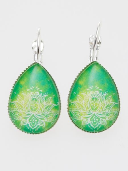 メディガラスドロップピアス(GREEN): 『チャイハネ』公式通販