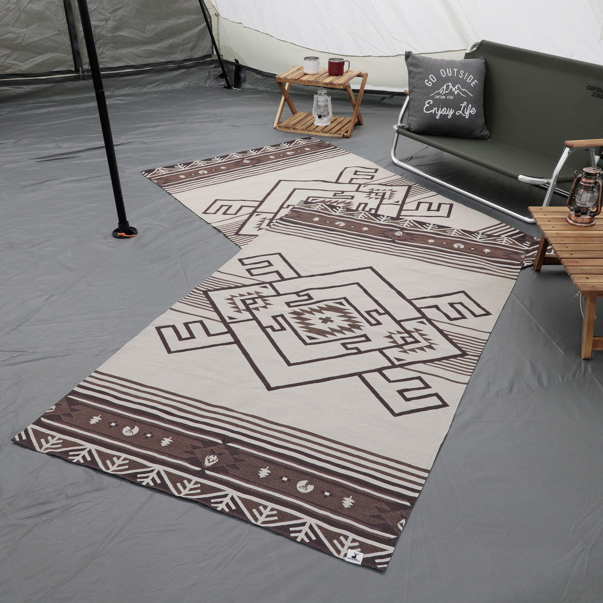 インドシグネチャーラグ1018（ブラウン） - アウトドア・キャンプ用品