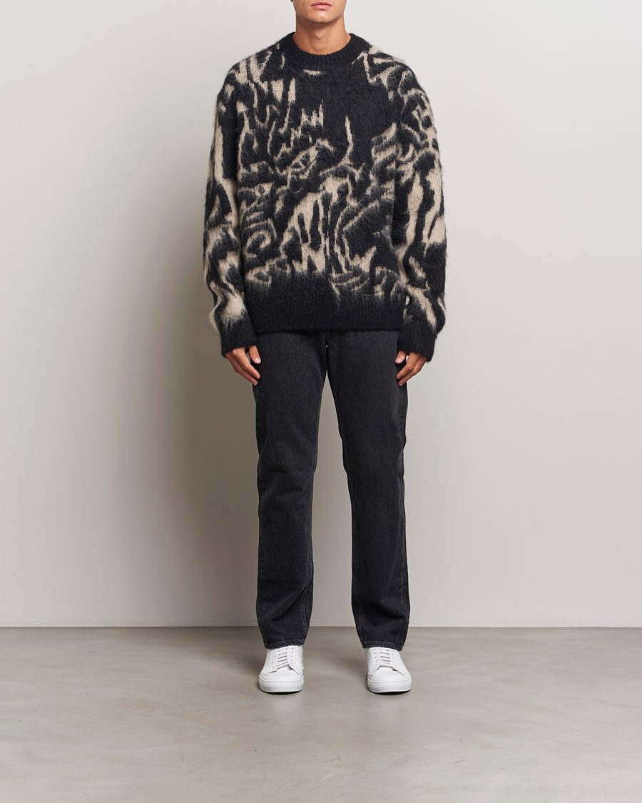 J.Lindeberg Falkor Jacquard Knit Sweater Black at CareOfCarl.com