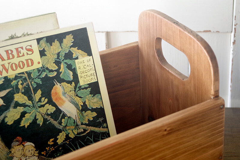 アンティーク風マガジンラック｜ヴィンテージスタイル木製雑貨｜通販