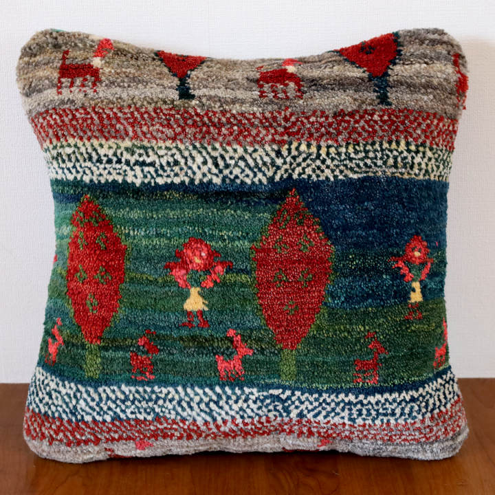 ギャッベクッションカバー（イラン産・手織り）｜クラフトワーク