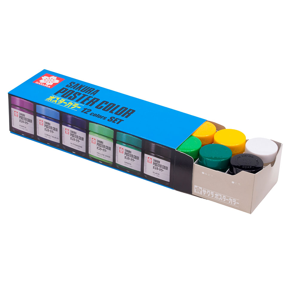 ポスターカラー12色セット（30ml）｜ポスターカラー｜ポスター