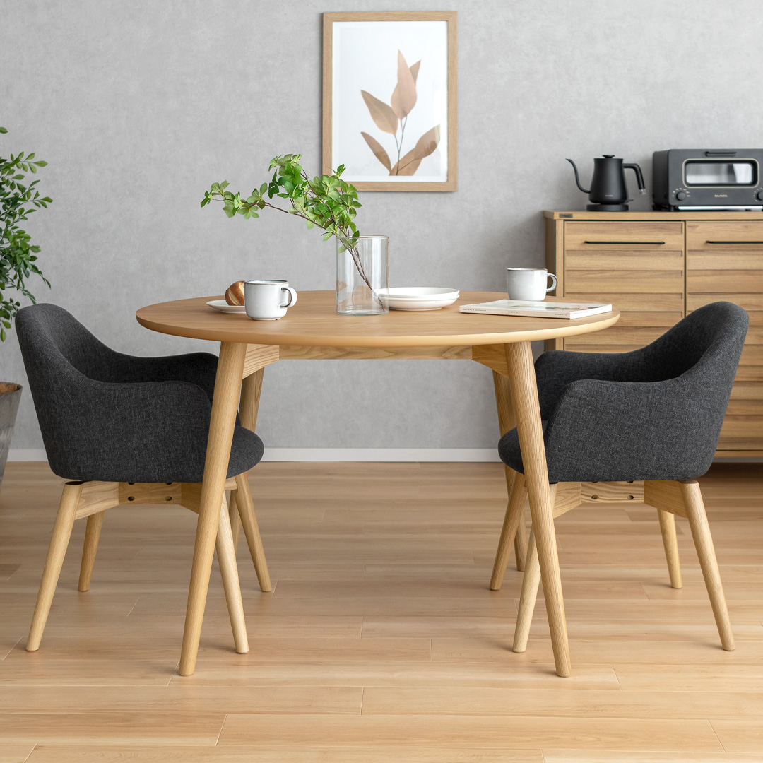 4人用 ウッドダイニング Calma(カルマ)円形テーブル単体販売 | 家具