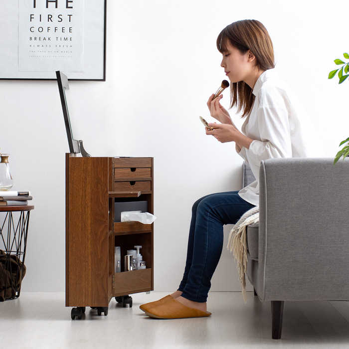 コンパクトコスメワゴン Karen(カレン) [本体完成品] | 家具
