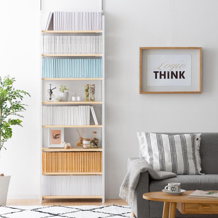 つっぱり式 ブックシェルフCaleb(カレブ)幅60cmタイプ | 家具