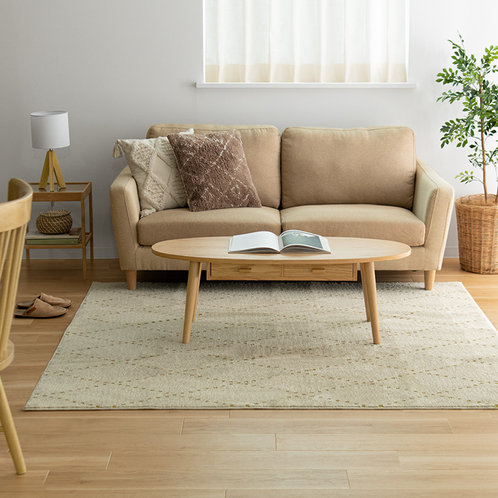 185×185/正方形] 日本製短毛シャギーラグ PONT(ポント) | 家具