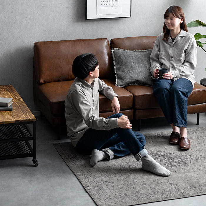 キャスター付きヴィンテージウッドテーブル Lewis(ルイス) | 家具