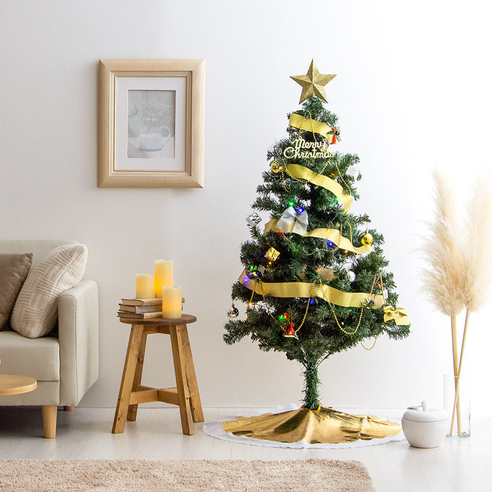 クリスマスツリーセット 150cmタイプ オーナメント付き | 家具