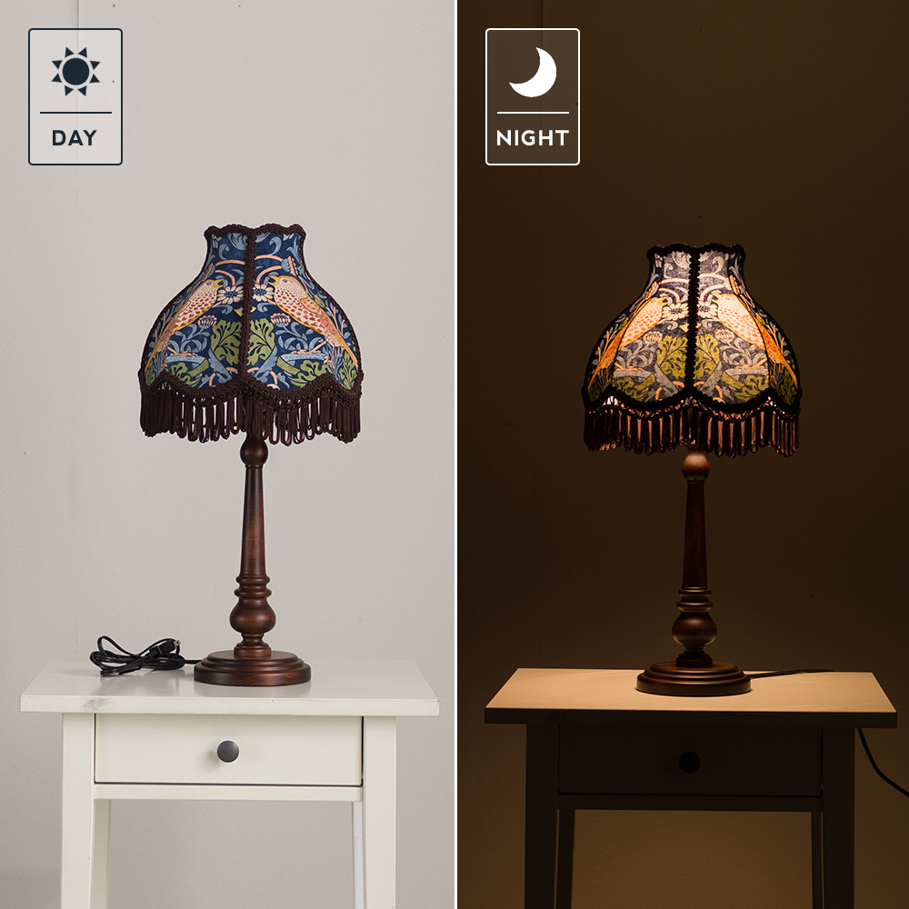 ウイリアムモリス照明・いちご泥棒「ファブリックシェード・テーブル