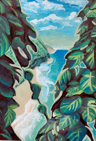 サンセット サーフ」 by keiju｜Artmeter｜暮らしを彩るアートが