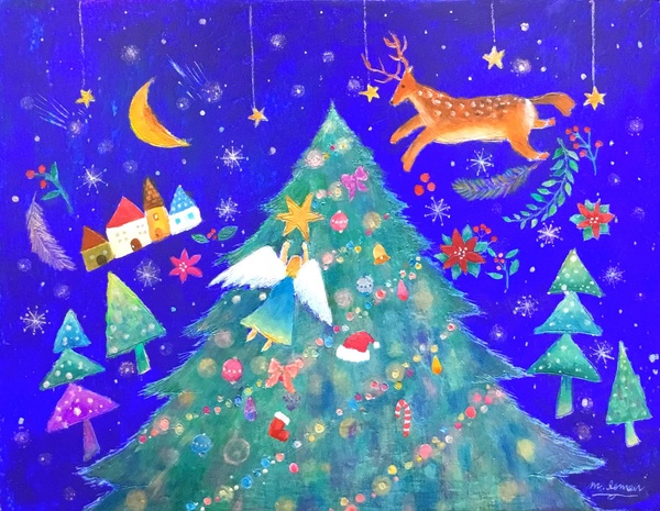 天使のクリスマスツリー」 by 三日月レモン｜Artmeter｜暮らしを彩る
