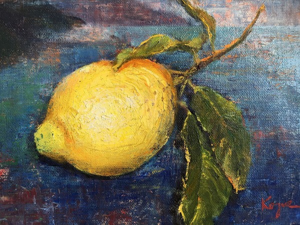 パンジーの花とレモン」 by Urara｜Artmeter｜暮らしを彩るアートが