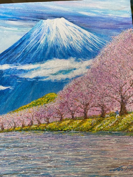 富士と桜」 by NOKKO｜Artmeter｜暮らしを彩るアートが、きっと見つかる