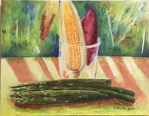 夏野菜」 by 咲楽 有里｜Artmeter｜暮らしを彩るアートが、きっと見つかる