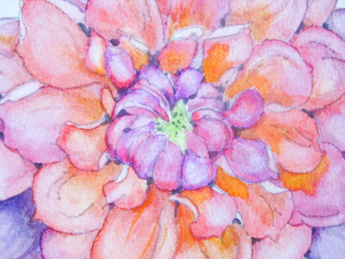 花の肖像画 ダリア」 by Kaji Yoco｜Artmeter｜暮らしを彩るアートが