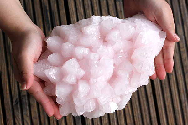 特選品】ブルガリア産ピンクカルサイトクラスター-021水晶クラスター