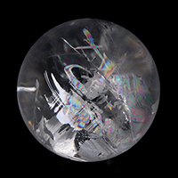 レムリアンシード丸玉水晶クラスター、天然石ビーズのアートクリスタル