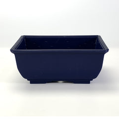 プラ鉢 5号 長角鉢 青 幅15.1cm×奥行11.3cm×高さ6.4cm の販売｜盆栽妙
