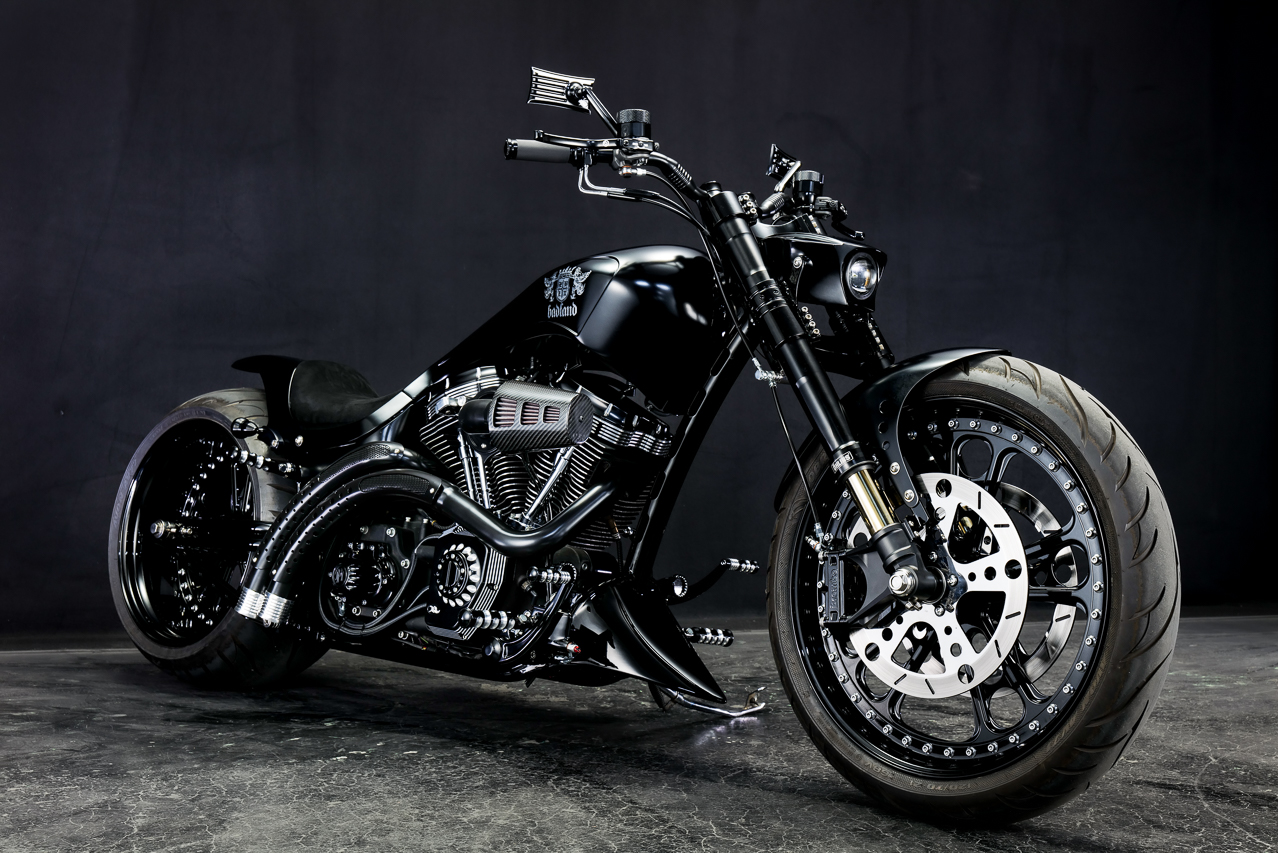 HALEY DAVIDSON 2009 FXSTB 300 WIRE TIRE CUSTOM : KINGDOM #1 | BAD LAND