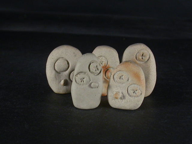 備前焼 備前焼窯元一本松窯 大森 良友 顔の備前玉5個組2 備前焼卸