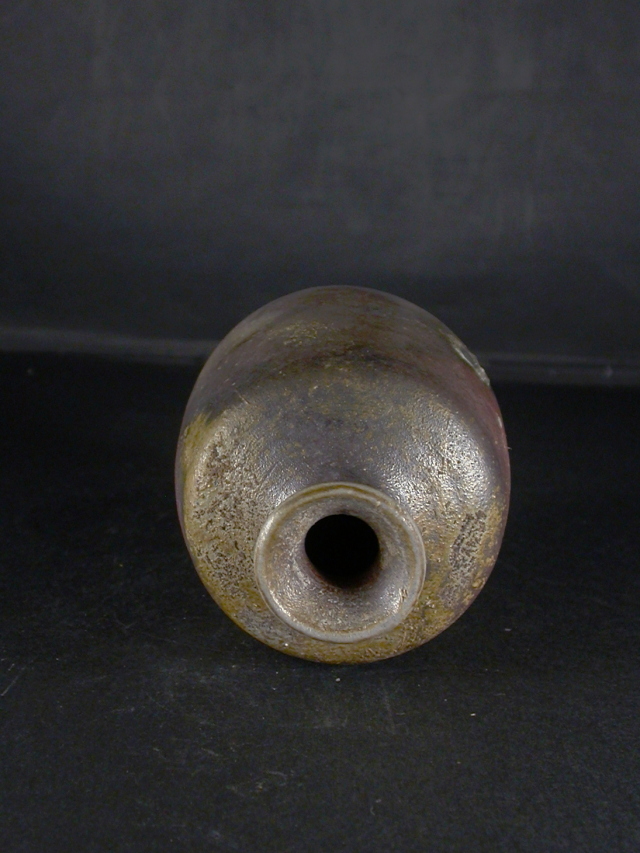 備前焼 登窯 備前焼中堅作家 山内 厚可 金彩緋襷・黄ゴマ徳利3 備前焼