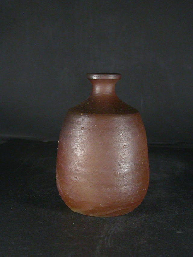 前焼 登窯 備前焼物故作家 三村 陶伯 共箱付き桟切・黄ゴマ徳利2