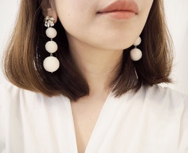 ゼクシィ掲載】ビジューボンボンピアス＆イヤリング – おしゃれ花嫁様