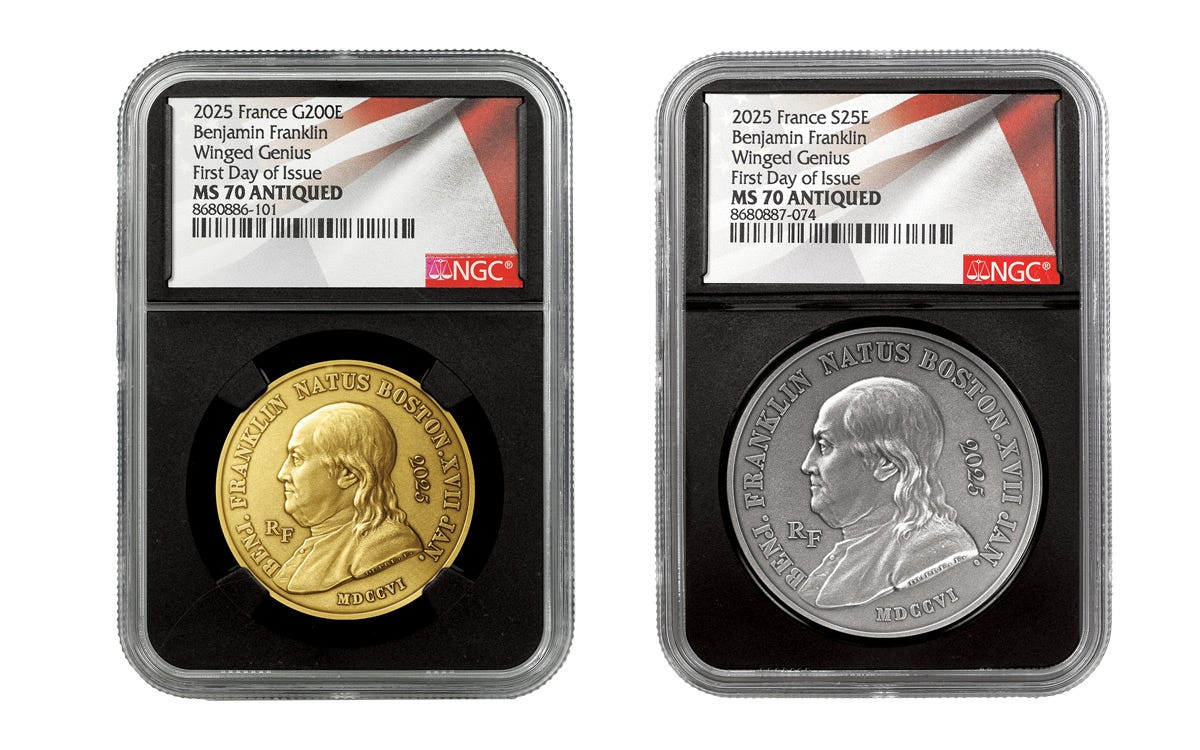 2020 China Silver Azure Dragon Vault Protector 2-pc Set NGC PF70UC