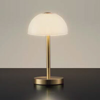 ポータブルスタンドライト・乳白ガラス 真鍮色｜充電式｜照明の